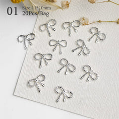 20pcs Metal Bowknot 3D Nail Decoration Nail Decoration BORN PRETTY 01