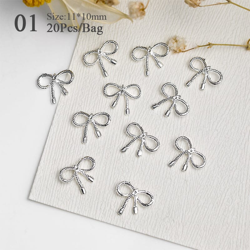 20pcs Metal Bowknot 3D Nail Decoration Nail Decoration BORN PRETTY 01