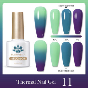 Thermal Nail Gel Temperature Color Changing Gel Polish 10ml Gel Nail Polish BORN PRETTY 11