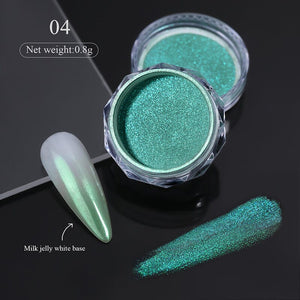 Gradient Auroras Colorful Pearl Powder Nail Pigment Nail Powder No Brand 04