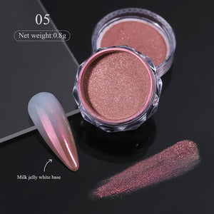 Gradient Auroras Colorful Pearl Powder Nail Pigment Nail Powder No Brand 05
