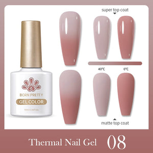 Thermal Nail Gel Temperature Color Changing Gel Polish 10ml Gel Nail Polish BORN PRETTY 08