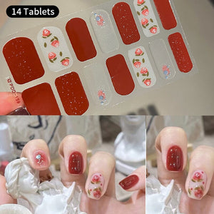 14 Strips Gel Nail Strips Full Cover Nail Stickers Nail Sticker No Brand 02