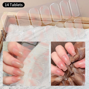 14 Strips Gel Nail Strips Full Cover Nail Stickers Nail Sticker No Brand 03