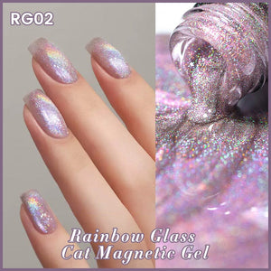 Rainbow Glass Cat Magnetic Gel RG02 10ml Gel Nail Polish BORN PRETTY