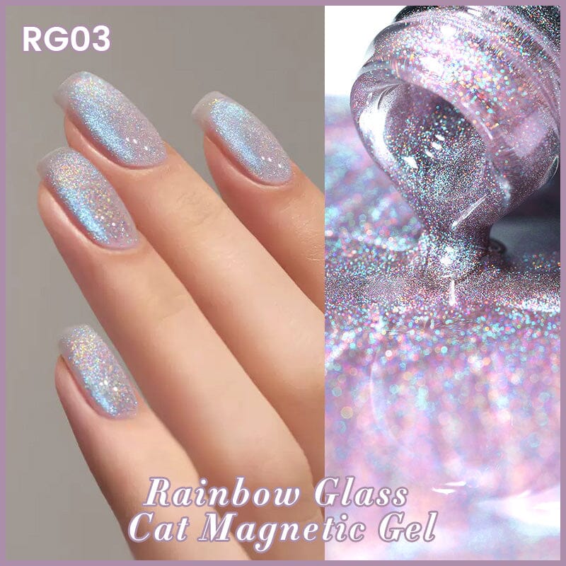 Rainbow Glass Cat Magnetic Gel RG03 10ml Gel Nail Polish BORN PRETTY