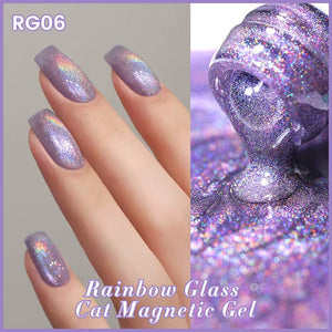 Rainbow Glass Cat Magnetic Gel RG06 10ml Gel Nail Polish BORN PRETTY