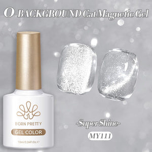 0 Background Cat Magnetic Gel 10ml Gel Nail Polish BORN PRETTY MY111