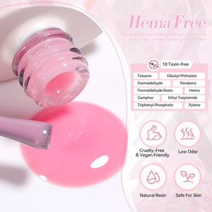 X-Jelly Gel HEMA FREE Semi Jelly Gel Pink #03 15ml Gel Nail Polish BORN PRETTY