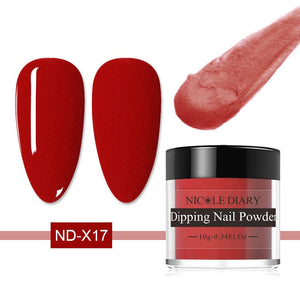 Matte Color Dipping Nail Powder 10ml Nail Powder NICOLE DIARY ND-X17