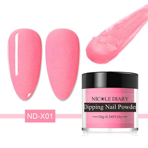 Matte Color Dipping Nail Powder 10ml Nail Powder NICOLE DIARY ND-X01