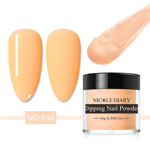 Matte Color Dipping Nail Powder 10ml Nail Powder NICOLE DIARY ND-X04