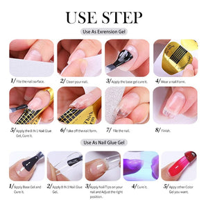 8-in-1 Nail Glue Gel 15ml Gel Nail Polish BORN PRETTY