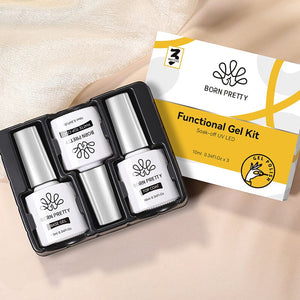 3pcs Set (Base Gel, Super Top Coat, Matte Top Coat) 10ml Gel Nail Polish BORN PRETTY