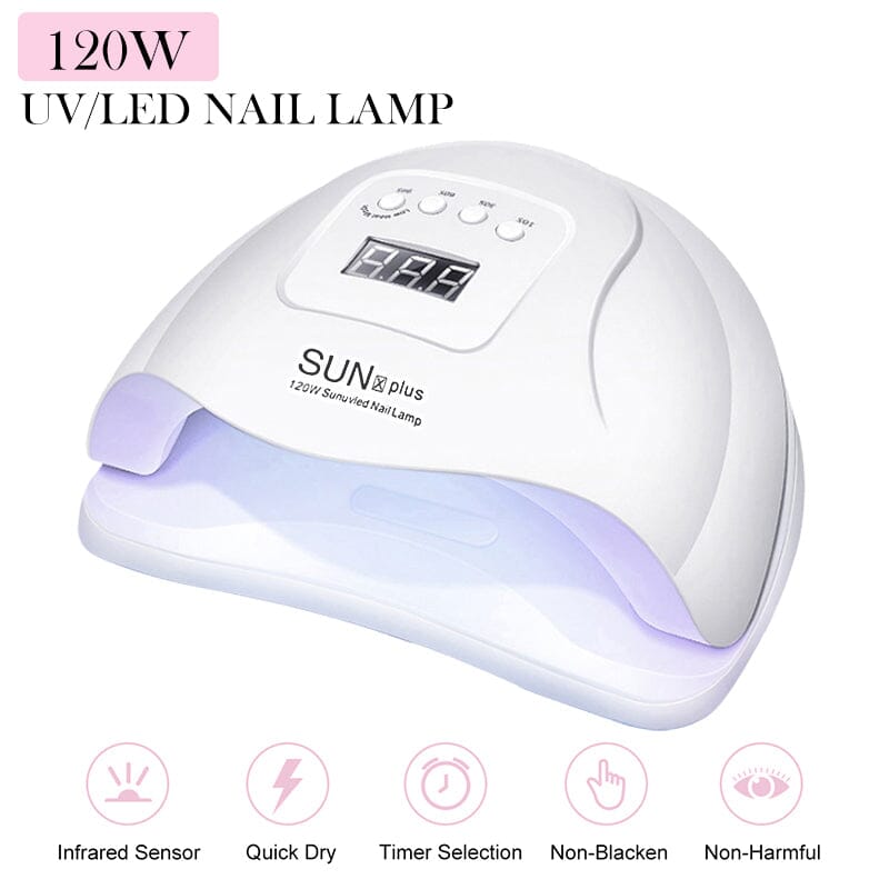 White 120W European Type Plug UV/LED Nail Lamp Tools & Accessories No Brand
