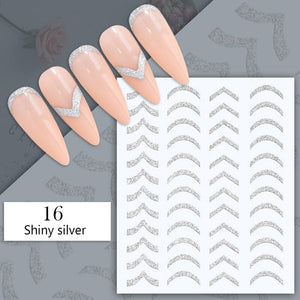 Reflective Glitter 3D Nail Sticker DIY Nails BORN PRETTY 16