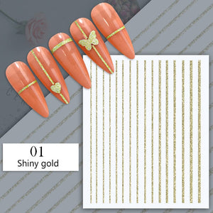 Reflective Glitter 3D Nail Sticker DIY Nails BORN PRETTY 01