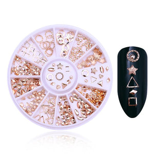 Rosegold Metal 3D Nail Decoration in Wheel BORN PRETTY