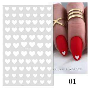 3D Nail Stickers Valentine's Day Love Heart Design Nail Tools BORN PRETTY 01