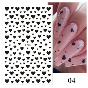 3D Nail Stickers Valentine's Day Love Heart Design Nail Tools BORN PRETTY 04