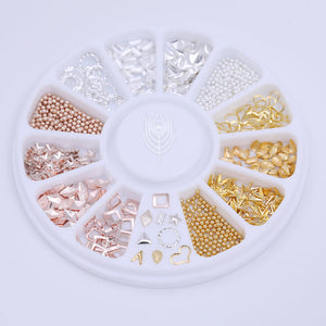 12 Size Different Metal 3D Nail Wheel Decoration DIY Nails BORN PRETTY