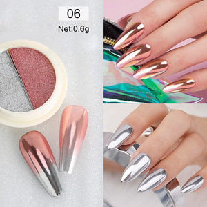 Double Colors Solid Mirror Powder Nail Powder BORN PRETTY 06