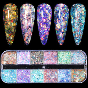 Colorful Glitter Sequins Nail Powder BORN PRETTY