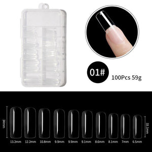100Pcs/Box Transparent Nail Tips Tools & Accessories BORN PRETTY 01