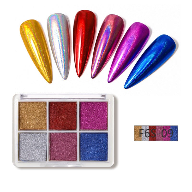Solid Chrome Powder 6 Colors Gel Nail Polish BORN PRETTY F6S-09