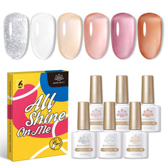 Jelly Nude Gel 6 Colors 10ml Gel Nail Polish BORN PRETTY