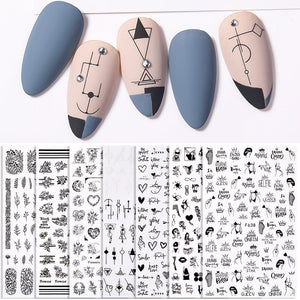 3D Nail Stickers Valentine Love Heart Sexy Lady Pattern Nail Tools BORN PRETTY