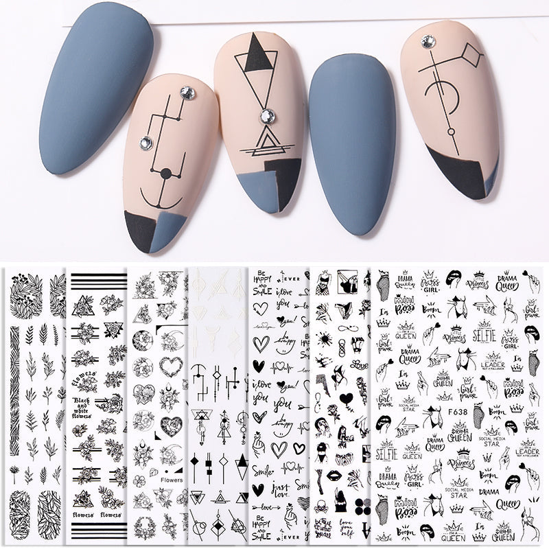 3D Nail Stickers Valentine Love Heart Sexy Lady Pattern Nail Tools BORN PRETTY