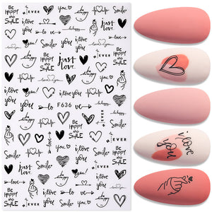 3D Nail Stickers Valentine Love Heart Sexy Lady Pattern Nail Tools BORN PRETTY 5