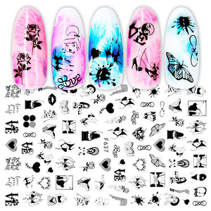 3D Nail Stickers Valentine Love Heart Sexy Lady Pattern Nail Tools BORN PRETTY 6