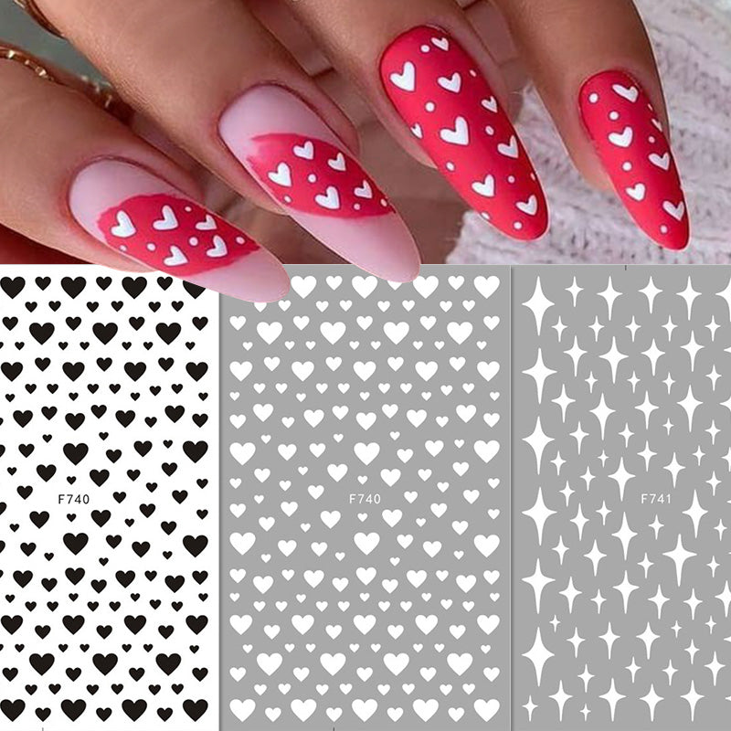 3D Nail Stickers Valentine's Day Love Heart Design Nail Tools BORN PRETTY