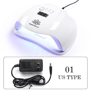 54W Nail Dryer UV LED Nail Lamp Machine Nail Tools BORN PRETTY US Type