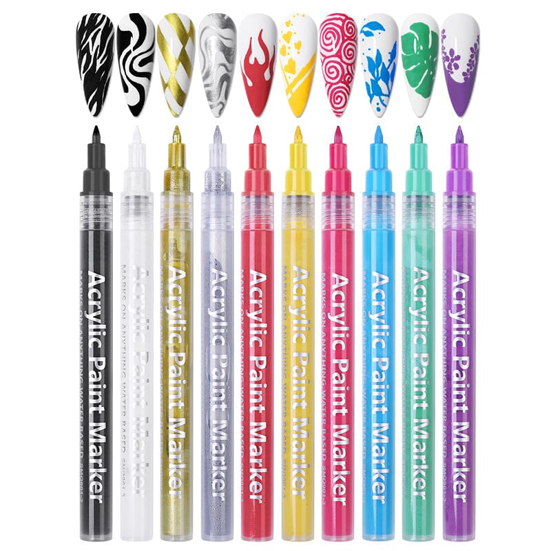 Nail Graffiti Pen Nail Tools BORN PRETTY 10 Colors