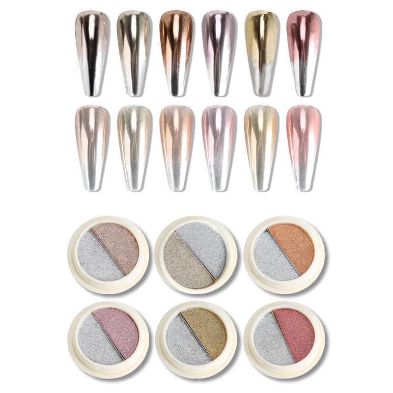 Double Colors Solid Mirror Powder Nail Powder BORN PRETTY