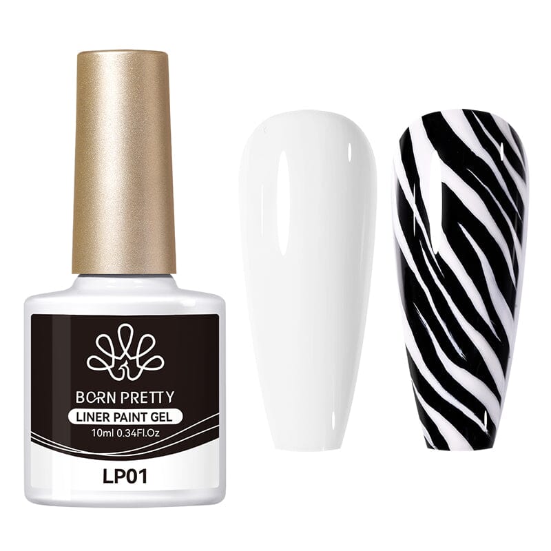 White Liner Paint Gel 10ml LP01 Gel Nail Polish BORN PRETTY 