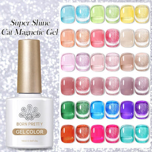 Super Shine Cat Magnetic Gel Jelly Nude Gel 10ml Gel Nail Polish BORN PRETTY 