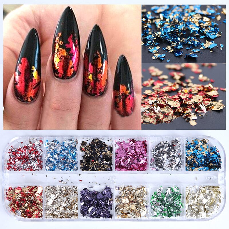 Irregular Aluminum Nail Foil Nail Sticker BORN PRETTY 