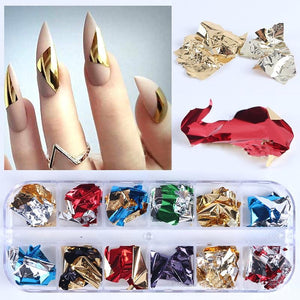 Irregular Aluminum Nail Foil Nail Sticker BORN PRETTY 