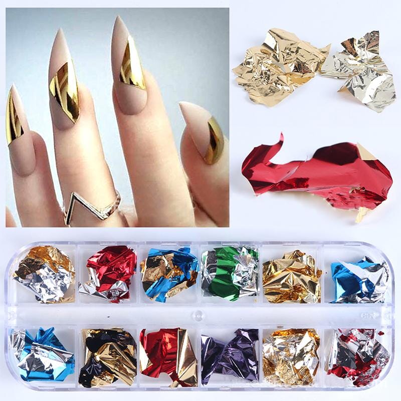 Irregular Aluminum Nail Foil Nail Sticker BORN PRETTY 