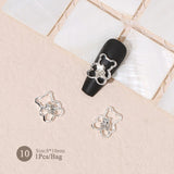 Silver Gold Bowknot Butterfly Rhinestones 3D Nail Decoration Nail Decoration BORN PRETTY 10 