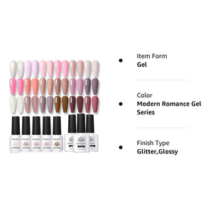 [US ONLY] Pink Nude Gel Polish 21Pcs Set BORN PRETTY 