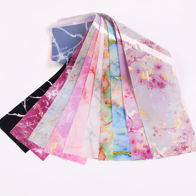 10pcs Marble Nail Foil Stickers DIY Nails BORN PRETTY 