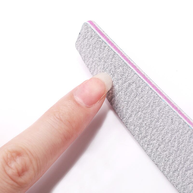 White Curved Nail File 100/180 Nail Tools BORN PRETTY 