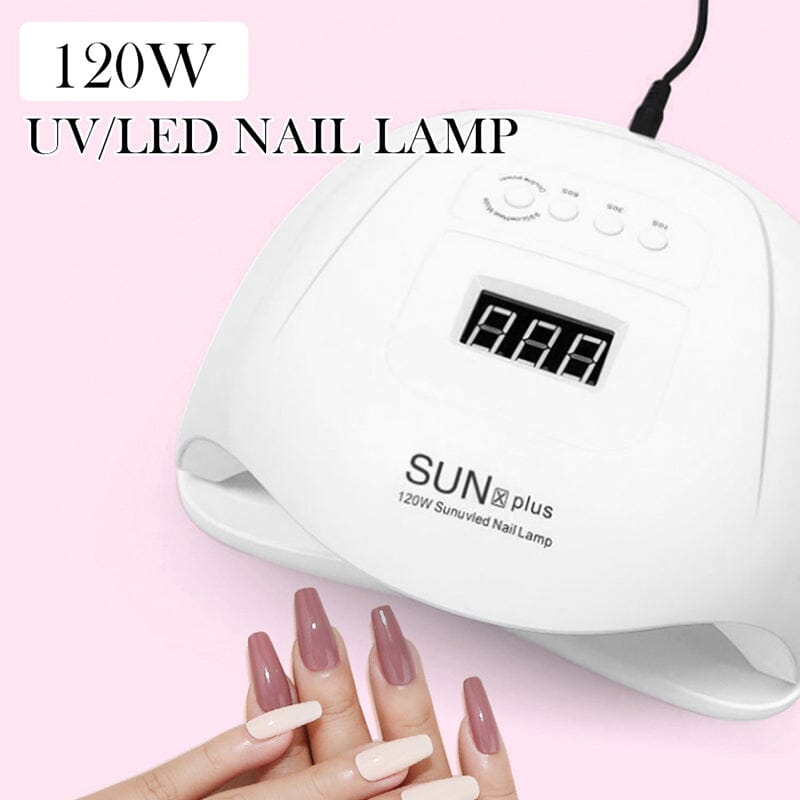 White 120W European Type Plug UV/LED Nail Lamp Tools & Accessories No Brand 