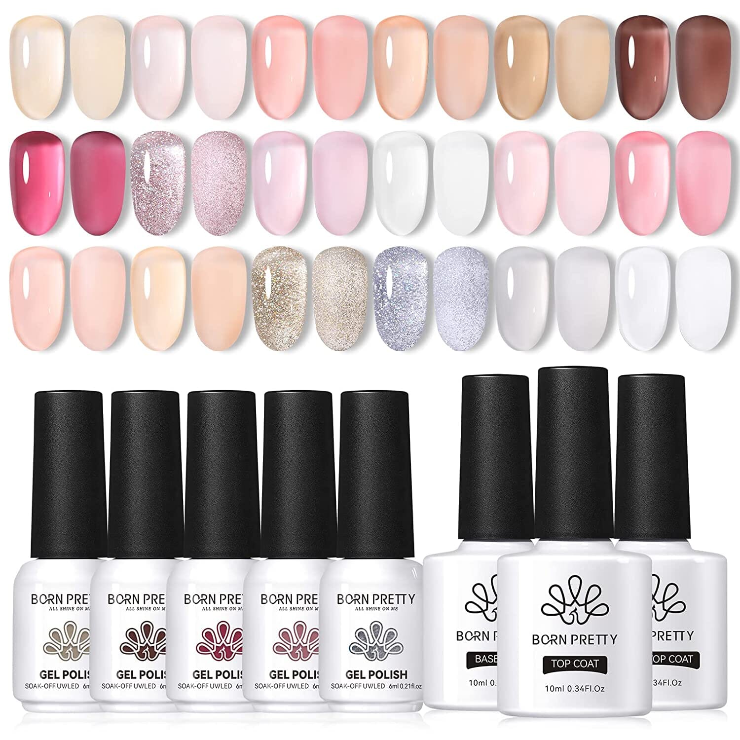 [US ONLY] 21Pcs Jelly Gel Polish Set Kits & Bundles BORN PRETTY 