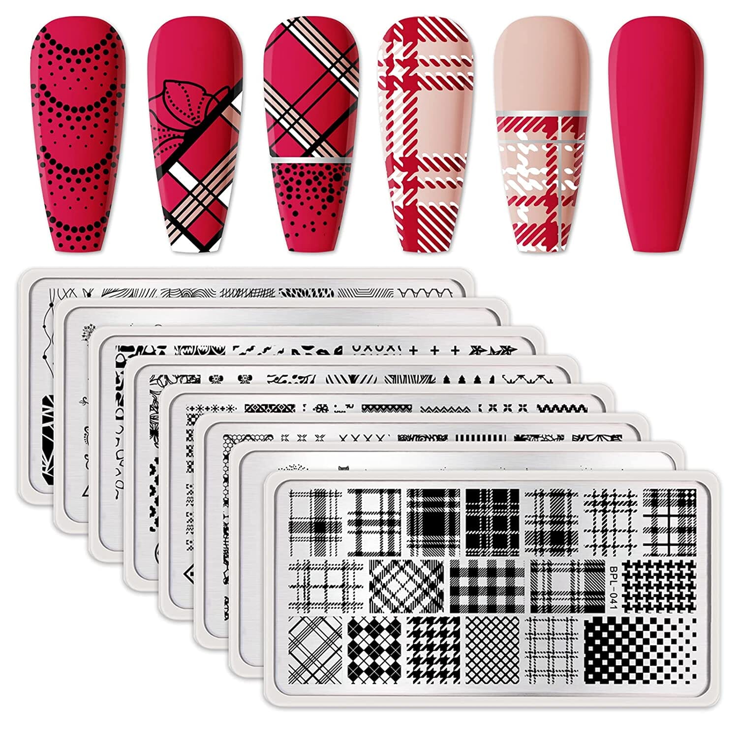 [US ONLY] 8Pcs Stamping Plates Set Stamping Nail BORN PRETTY 